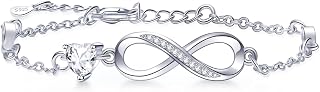 Infinity Bracelet for Women 925 Sterling Silver Bracelet for Women with Cubic Zirconia Jewelry Gifts for Women Mom Wife