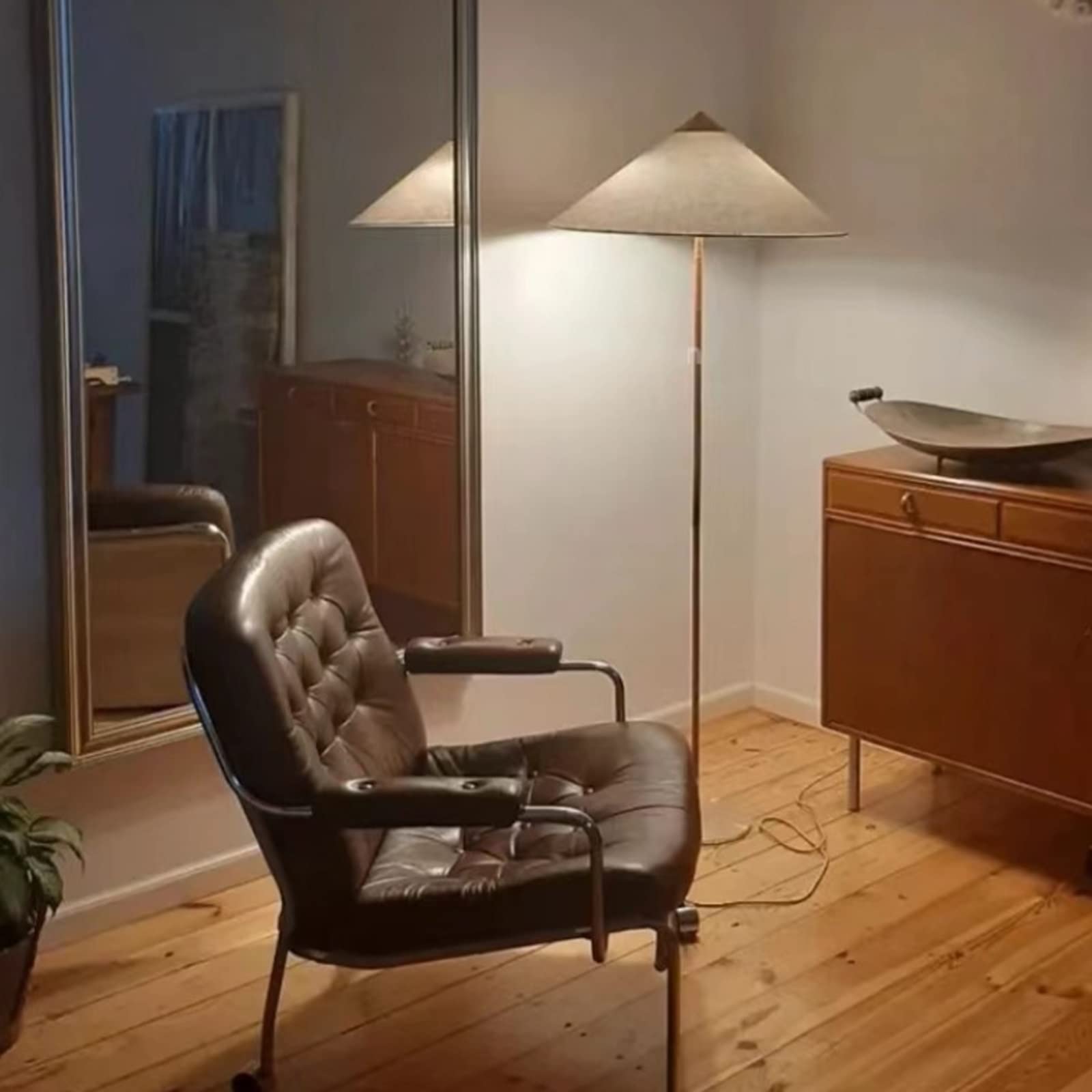 Lampa stojąca otoczenie chińska lampa podłogowa słomkowy kapelusz salon gabinet sofa designerska lampa podłogowa (źródło światła nie jest dołączone) Lampy podłogowe