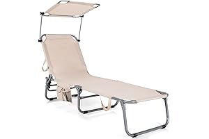 Giantex Portable Beach Lounger: Ultimate Relaxation Under the Sun