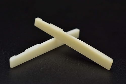 Miniatura 2 de Sillín de puente de guitarra acústica sin blanquear, apto para ranura de puente de 2.913 in y 2.835 in, hueso completo puro, color original de