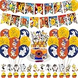 Tunes of Looney Party Decorations,Baby Bugs Bunny Birthday Party Supplies Includes Banner- Cake Topper - 24 Cupcake Toppers - 18 Balloons