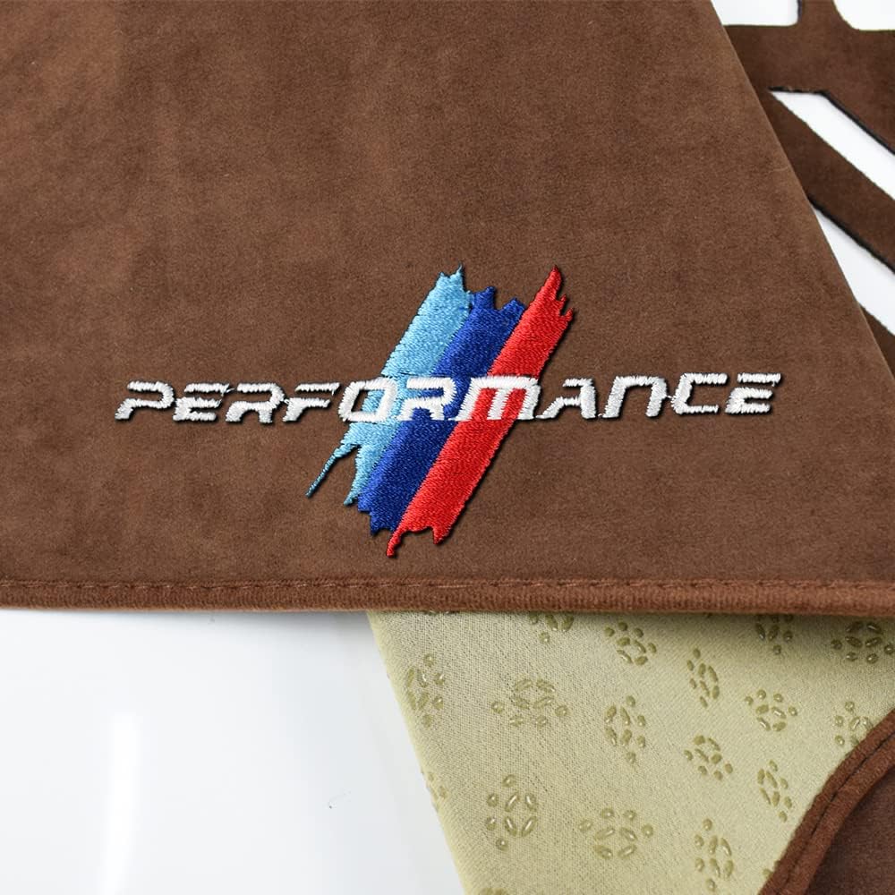 KUNGKIC Car Dashboard Dash Cover Mat Pad Flannel Carpet Compatible for BMW 5 Series E60 2001-2010 Without HUD Interior Accessories (Black)
