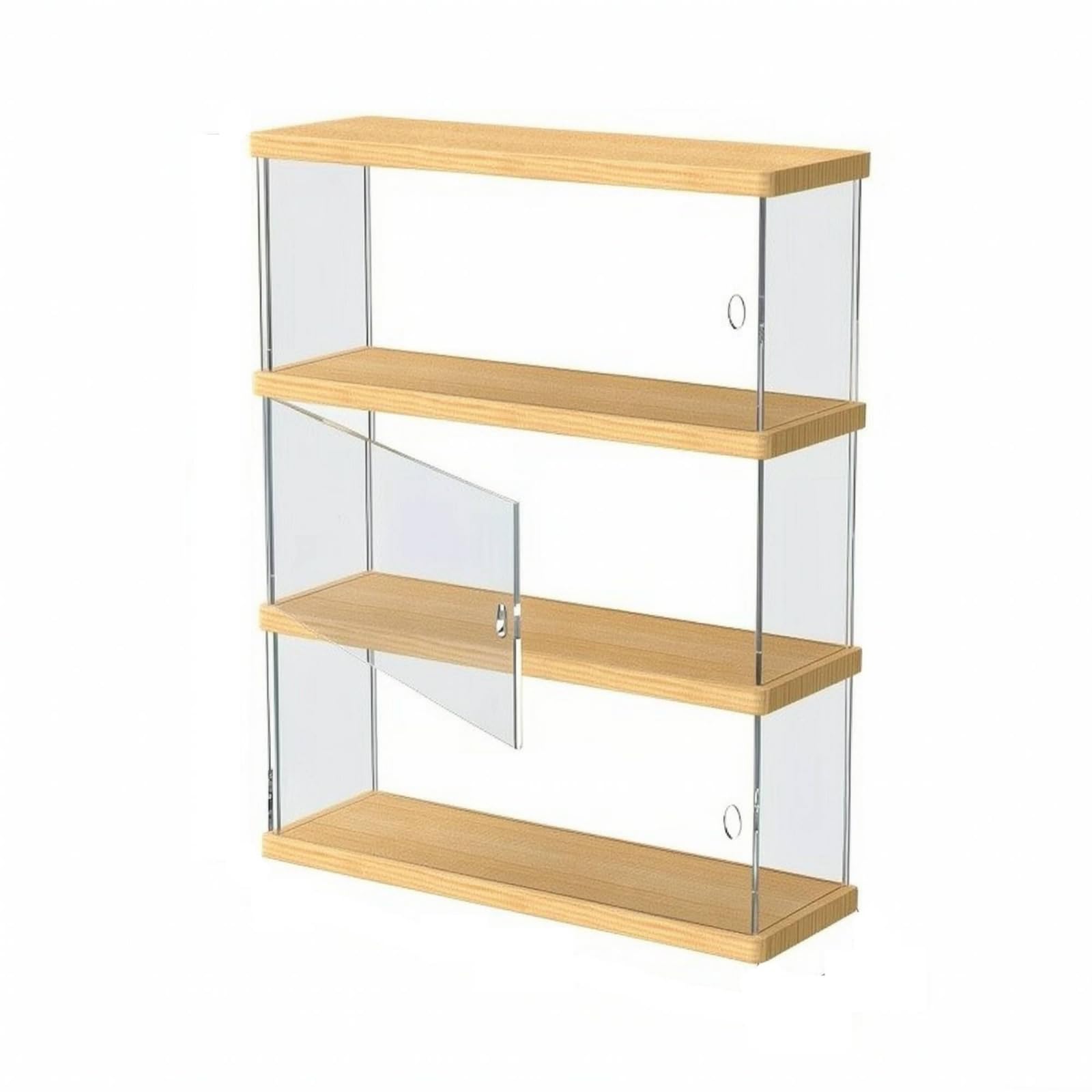 Colcolo Vitrina Acrílico Compacta Expositor, Mediano, 3 Niveles, Moderno Y Minimalista