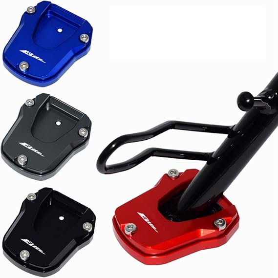 Side Stands Motorcycle Kickstand Extension Plate Foot Side Bracket Stand Enlarge Pad Accessories For HONDA Elite 125 Elite125 (Color : Red)