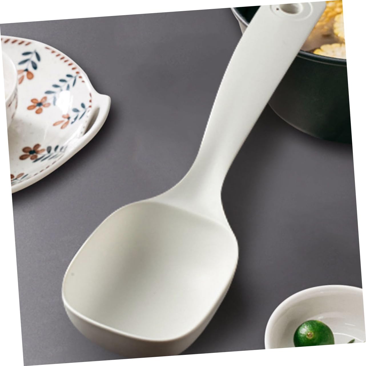 Alipis 15 Pz cucchiaio cucina cucine maniglione kitchen farinata Cuociriso mestolo per il porridge mestolo da minestra domestico da ristorante mestoli per servire pp bianca