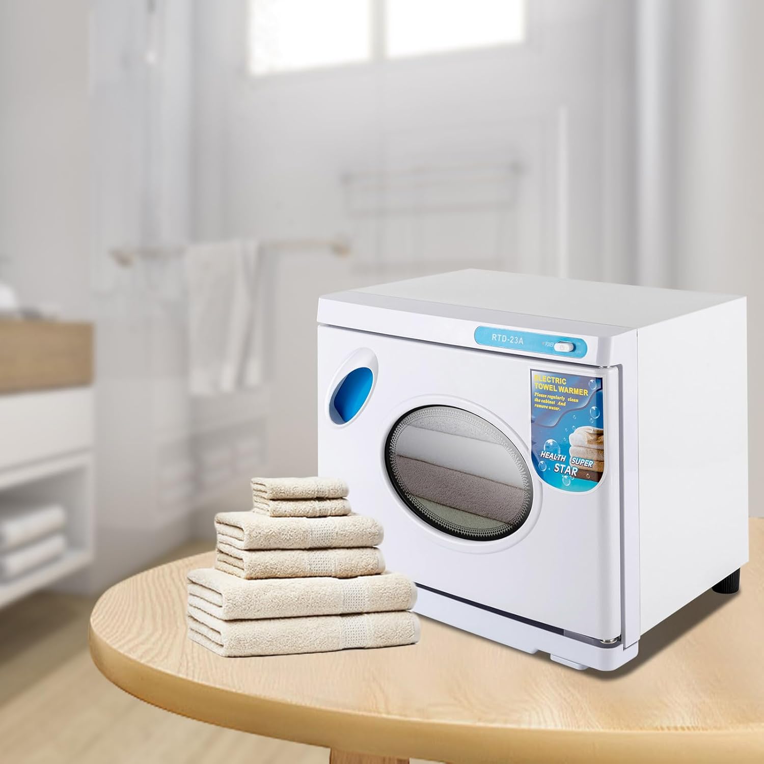 Hot Towel Warmer,Professional 23l Large Capacity Hot Towel Cabinet With See-Through Window, 2-In-1 Spa Towel Warmers For Facials, Gym, Hotel, Home Use (White)