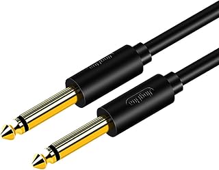 1/4 Inch TRS Instrument Cable - 5 Feet Quarter inch Audio Cable 6.35 Balanced Interconnect Line for Electric Guitar, Bass, Keyboard, Mixer, Amplifier, Speaker, Electric Mandolin