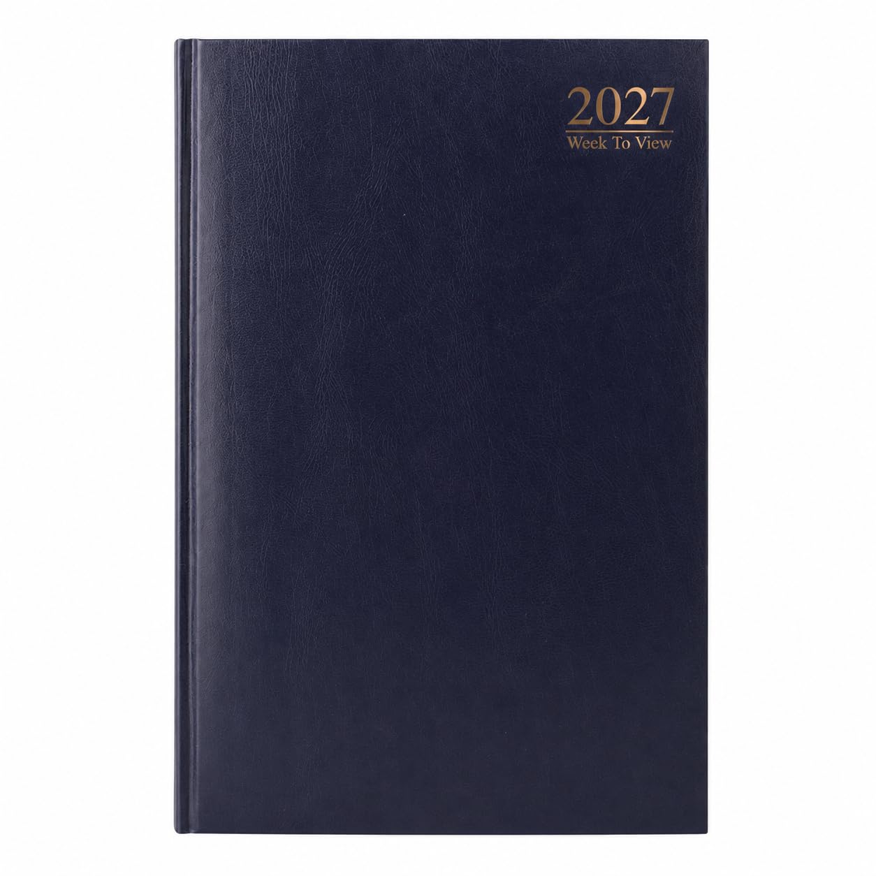 2027 A4 Week To View Diary - Full Year Hardback WTV Casebound Planner - for Home Office School & Work (Blue)