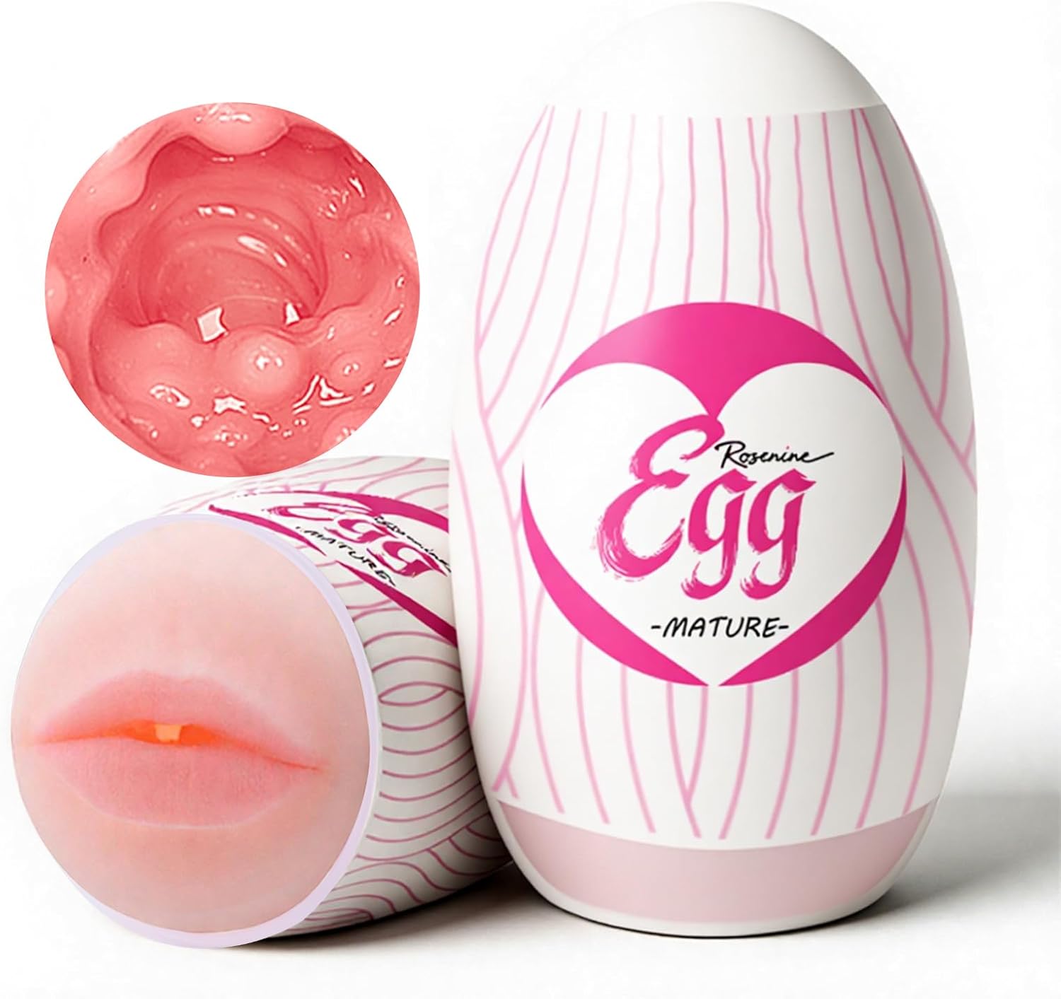 5 Sensations Pack,Ultra-Stretchy Masturbators Egg,Handheld Male Masturbators Cup with Softer Wrapped, Realistic Pocket Pussy Stroker with Strong Suctions, Adult Sex Toy for Men with 3D Lifelike Vagina
