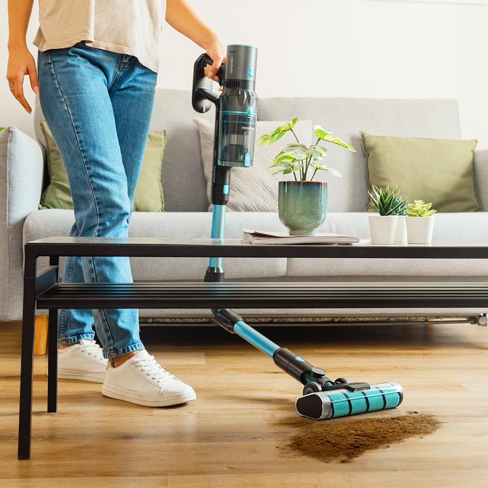 Cecotec Kabelloser Stielstaubsauger Conga Rockstar 3500 Storm Flex Animal. 3 in 1, Parallelzyklon, 500 W, 30 kPa, 150 AW, 70 Minuten Laufzeit, Flexibler Schlauch, Jalisco-Bürste, Zubehör für Tiere