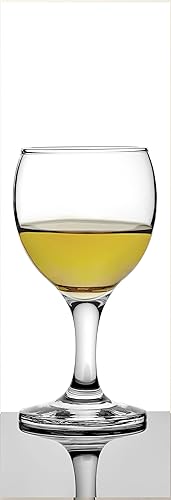 Vista 2 de Pasabahce Juego de 6 mini copas de vino y champán transparentes de tallo premium, copa de diseño único de 5.75 onzas, perfecta para fiestas