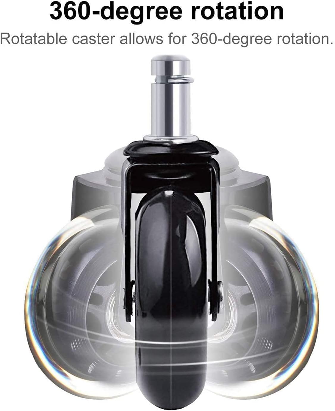 5Pcs Casters Office Chair Caster Wheels 2. 5Inch Swivel Rubber Caster Wheels Replacement Soft Safe Rollers Furniture Hardware Suitable for Furniture, Office Seats and Pallets