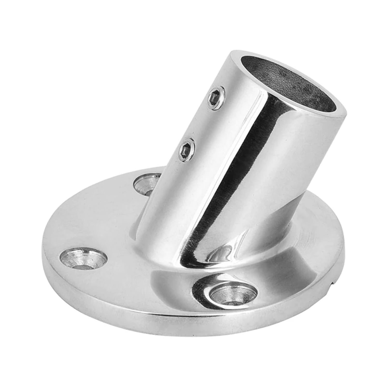 Raccordo for corrimano con base in tubo tondo in acciaio inox 316 da 60° for barca, 22/25/30/32 mm, ferramenta for montante(32mm)