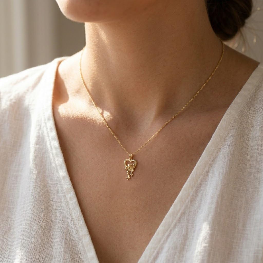 CA CHARMAMERICA Gold Frog Charm Pendant - 10 Karat Gold - Frog Jewelry - Animal Jewelry