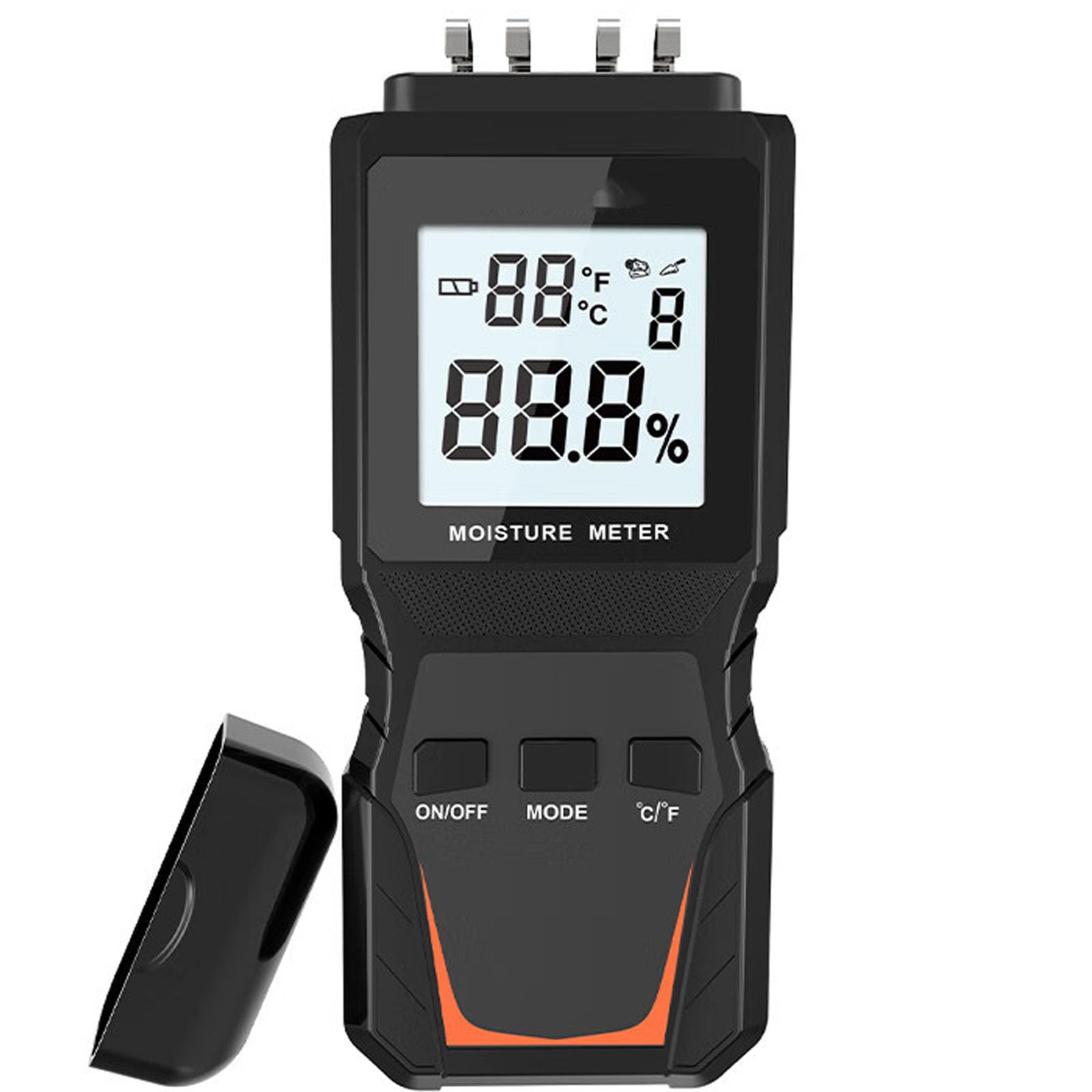 Digital Paper Moisture Tester, Portable Paper Moisture Content Measuring with 9V Battery, ±2% Accuracy, Resolution 0.1/0.01, for Ordinary Writing Paper, Corrugated Box, Coated Paper, New Paper