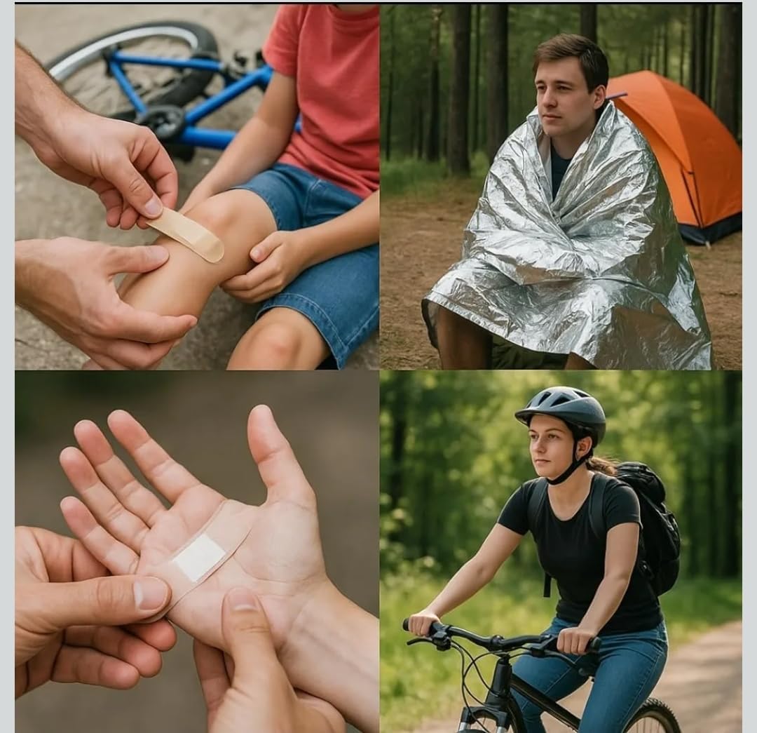 First Aid Kit, 500 Pieces of Essential Items. Emergency Survival Kit, 2-in-1 for Car, Office, Camping, Hiking, Sports, Waterproof, Compact for Emergency preparedness.