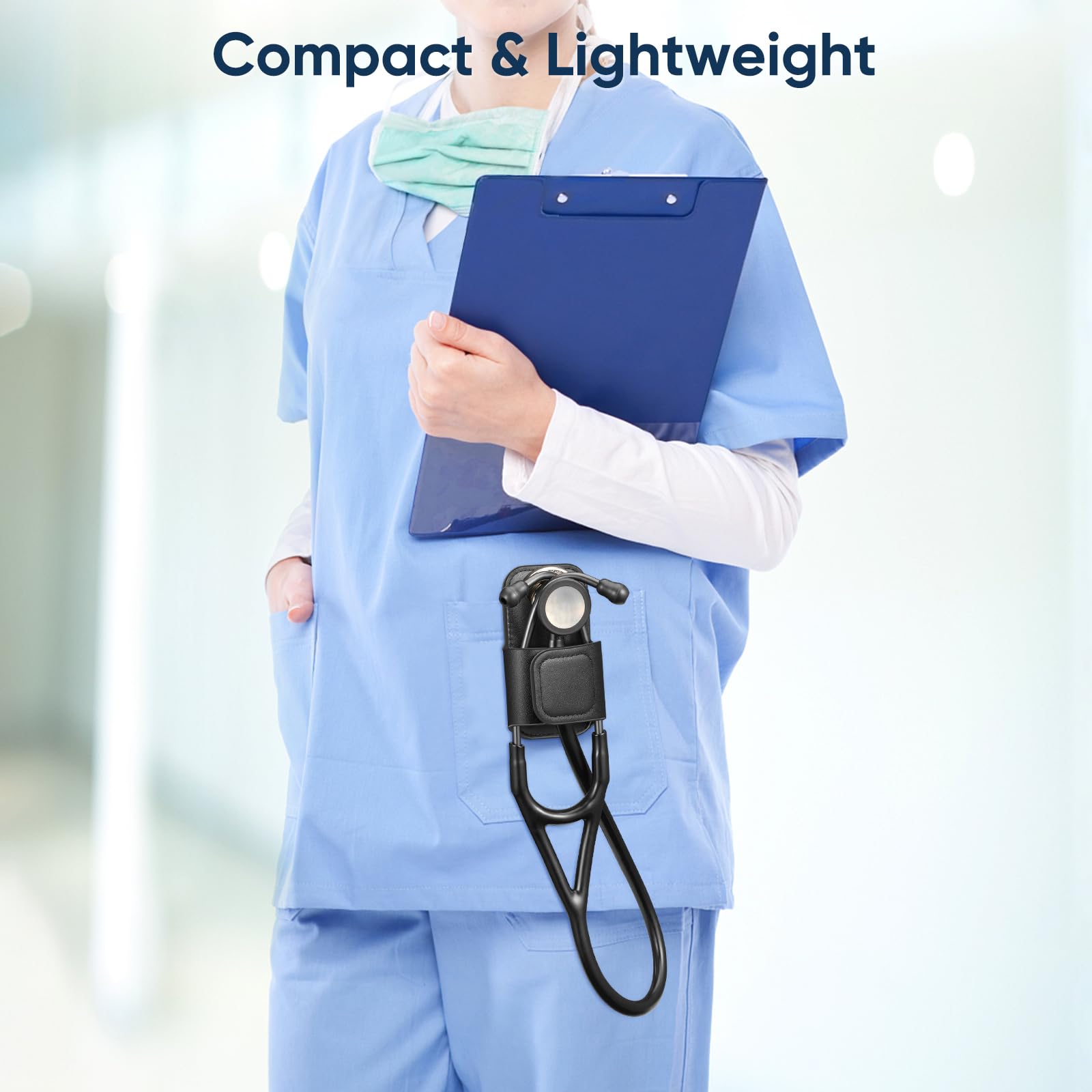 Stethoskop-Halter-Clip, magnetisch, Premium-Leder, Stethoskop-Hüfthalter, leicht, tragbar, Holster für Ärzte, Krankenschwestern, EMT, Medizinstudenten, für 3M Littmann & Most Stethoskop