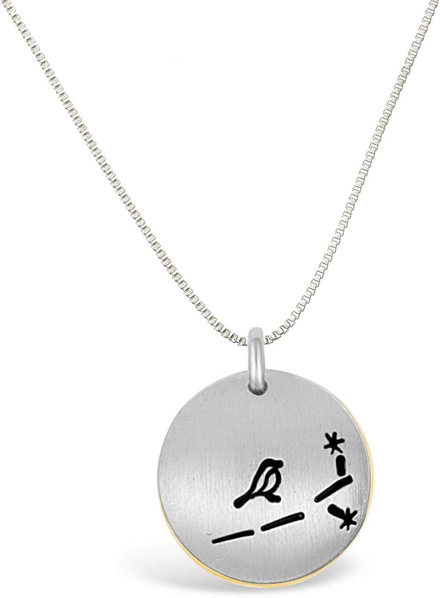AJ's Collection Mama's Birds Nest Necklace with up to Three Mini Crystal Pearls. Choice of Sterling Silver Chain and 14k or Rose Gold Inner Plate