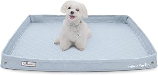 Paw Inspired Critter Box Dog Pad, Large Reusable Puppy Pad with Raised Sides to Prevent Leaks for Potty Training, Washable Pee Pad 32x32 Inch