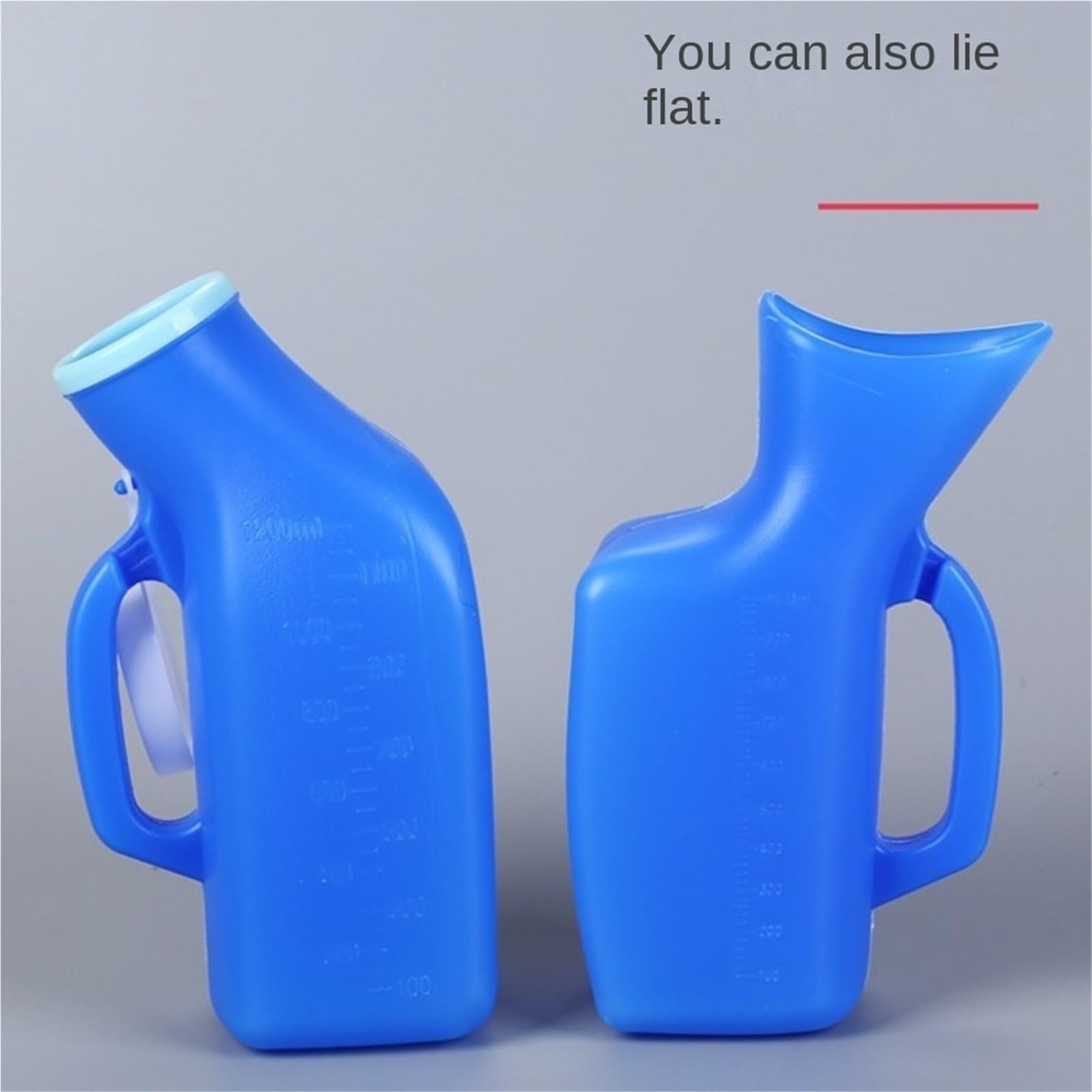 Tragbare Urinflasche, 1200 ml, für Herren, Reise-Urinal mit Deckel, Outdoor-Camping, Urinflasche, Hygiene-Lösung für ältere Menschen, einfach zu bedienen, blaue Farbe