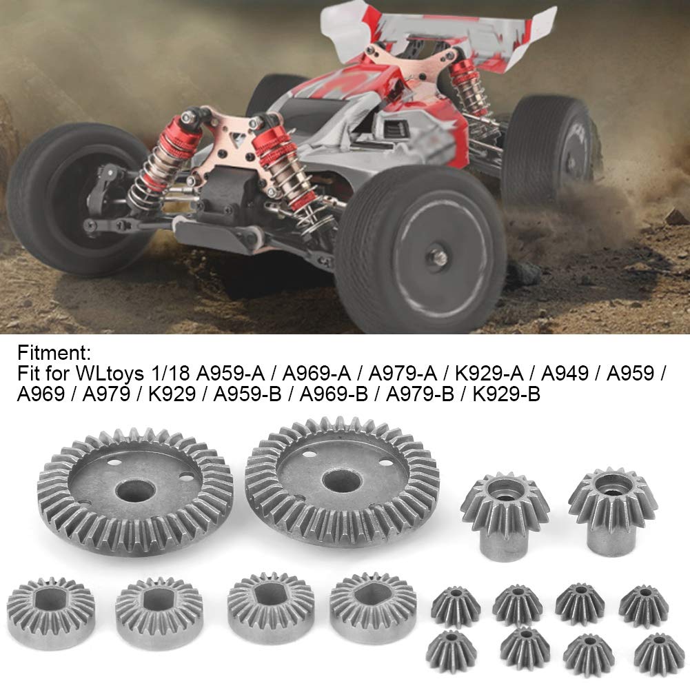 VGEBY Juego De Engranajes Diferenciales Metálicos Para Coche RC 1/18 – Repuesto Compatible Con A959 Y A949, Fácil De Instalar
