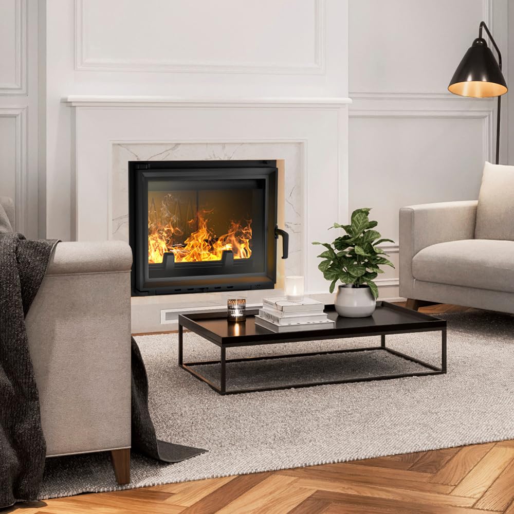 KRATKI ANTEK Camino a legna in ghisa 10kW Ø 150 - stufa a legna Classe energetica A - ECODESIGN, Efficienza termica 76% - Gamma di potenza 4,5-13kW - cestino della cenere & regolazione dell’aria