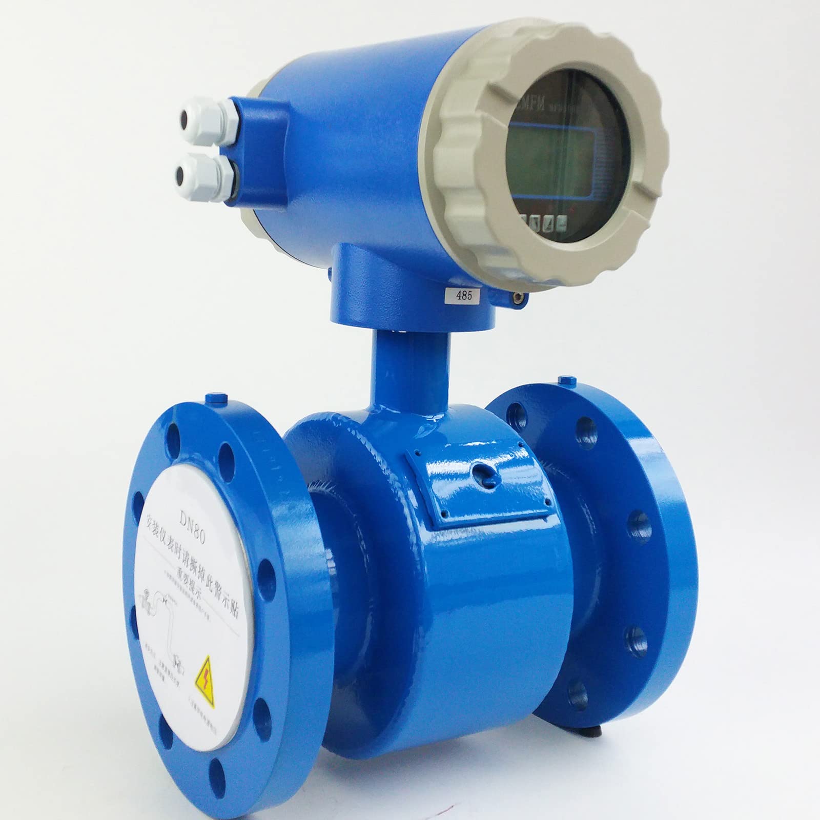 CIXIFM Magnetic Flowmeters DN65 2.5 Inch Inline Water Flow Meter 24V PTFE Electromagnetic Flow Meter Wastewater Pool Flow Transmitter Liquid Rain Water Tap Water Flow Measurement (DN65 6.0?120m3/h)