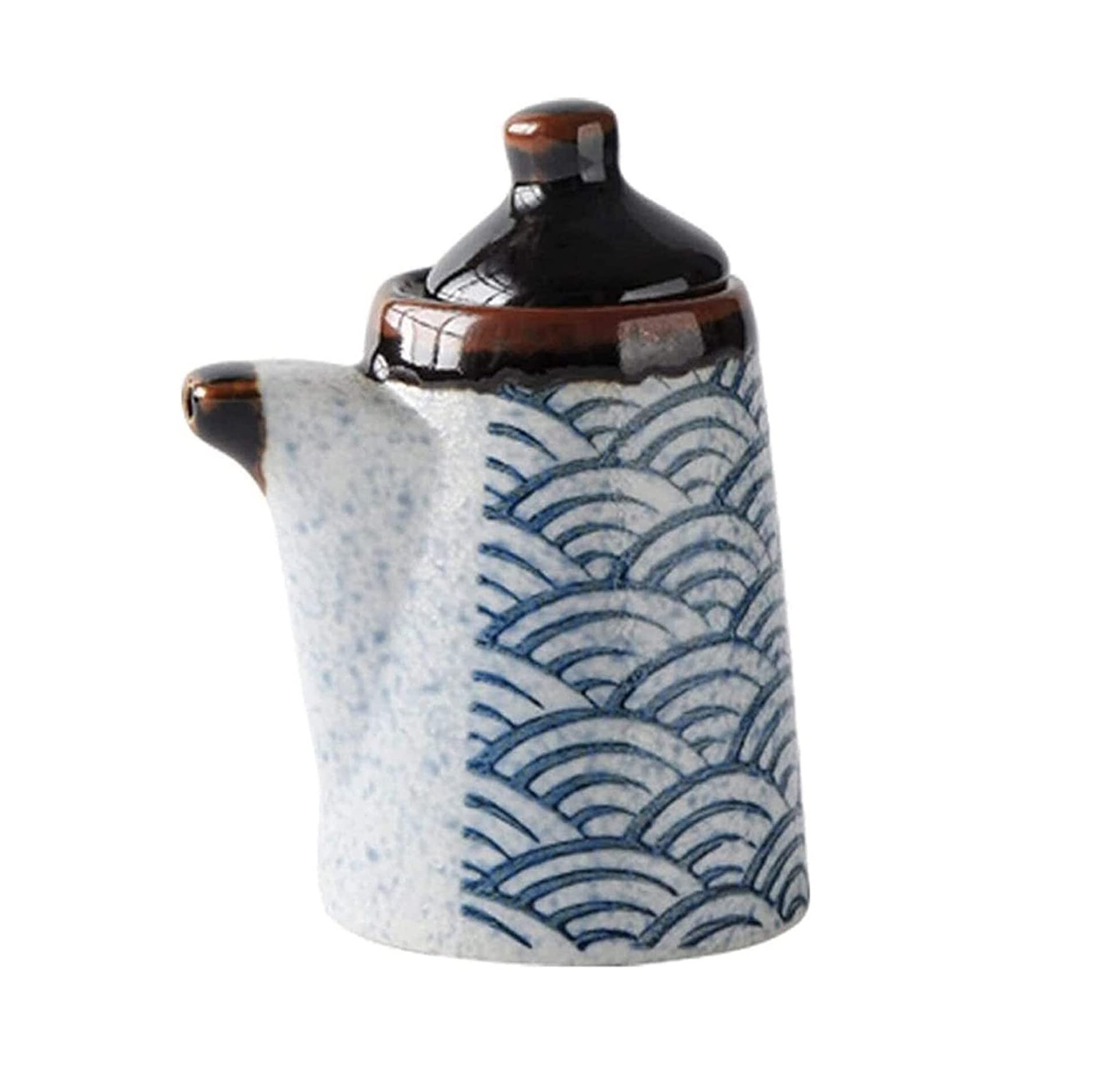 Distributore di Olio e aceto, Bottiglia di Olio in Ceramica, ampolla per Olio d'oliva/Salsa di soia/aceto, condimento Liquido per la Cucina (Monocolore)