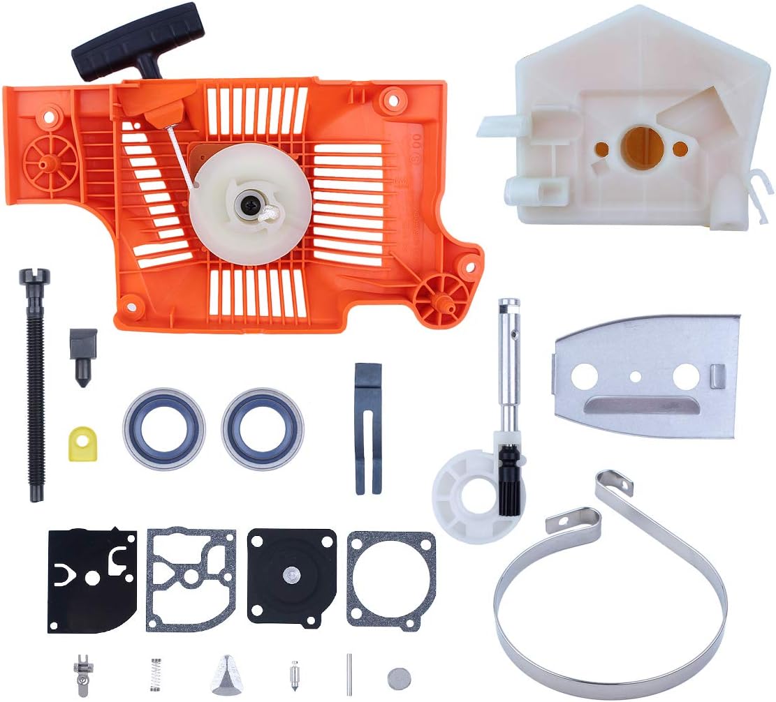 Rewind Starter Air Filter Oil Brake Band Bar Plate Kit Fit for 51 55 Chainsaw Spare Parts 503151803