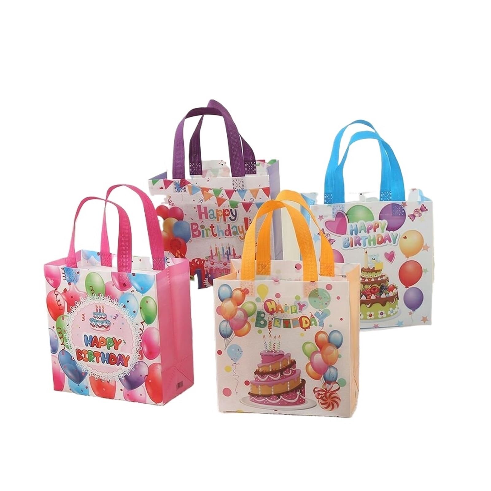 20 piezas bolsas de tela no tejidas con diseño feliz cumpleaños