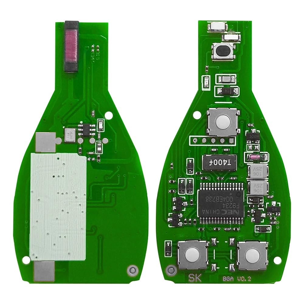 Fernbedienung Schlüsselkarte Autoschlüssel 3 Tasten gehäuse für BGA Chip für Mercedes Benz A B S E Klasse W203 W204 W205 W210 W211 W212 W221 W222 433MHZ