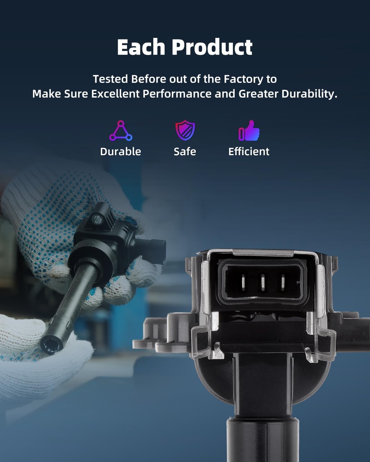 ECCPP ignition coils Pack of 4 UF290,coils packs,for Volkswagen,for Passat 1998-1999,Golf 2002/2004-2005 &,for Audi A4 1997-2000,A4 Quattro 1997-2000,A8 Quattro 1997-1999,UF290 5C1035 12606