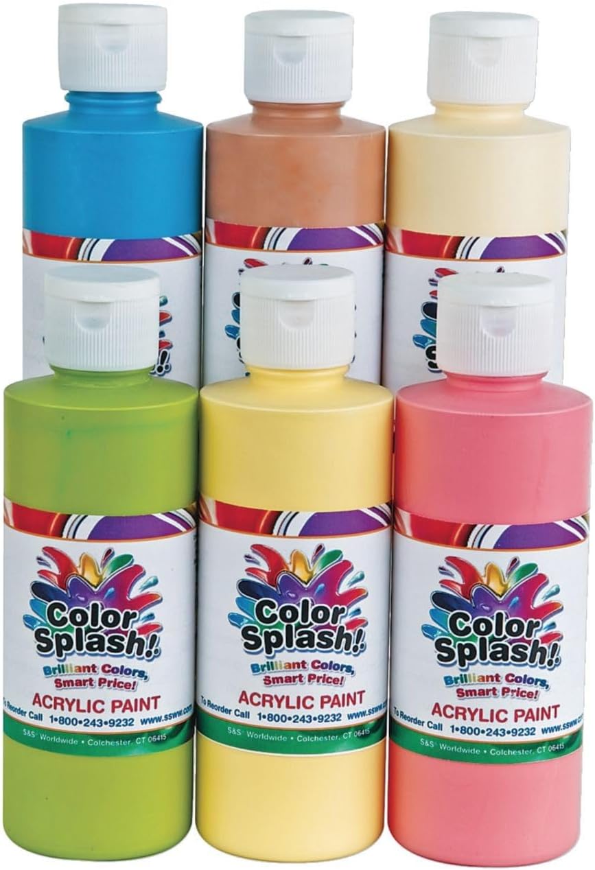 S&S Worldwide-mp-PT3259 8-oz. Color Splash! Acrylic Paint Assortment (Set of 6)