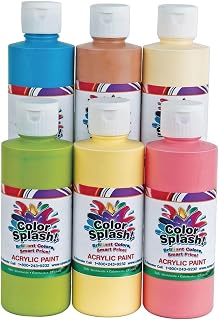 S&S Worldwide Color Splash! Acrylic Ice Cream Colors 8-oz. (Set of 6)