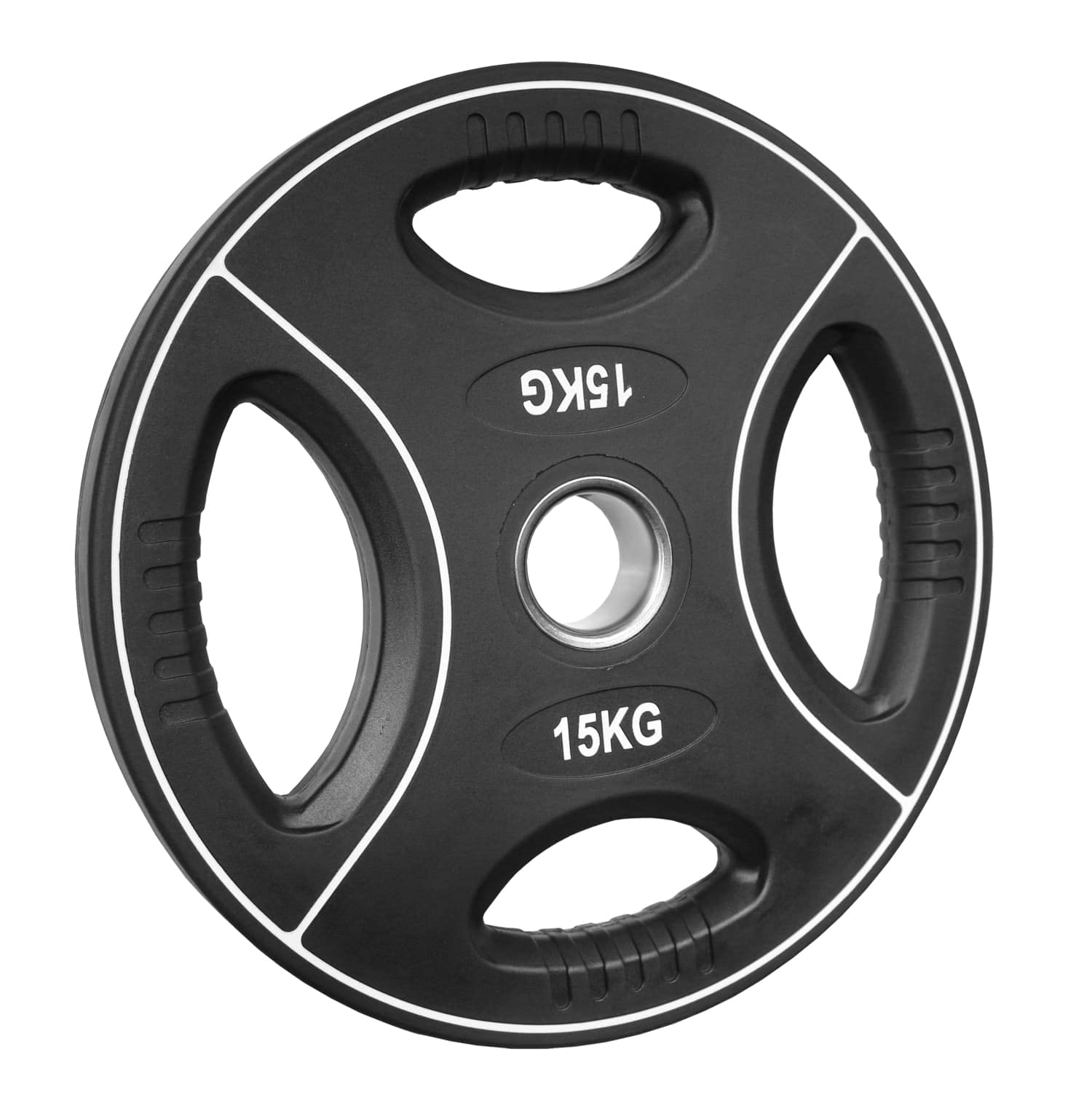 Hantelscheiben | Gewichtsscheiben | 50mm | Polyurethan | mit Griffen | Geruchsneutral | Größenauswahl: 1,25kg | 2,5kg | 5kg | 10kg | 15kg | 20kg | 25kg | Studioqualität
