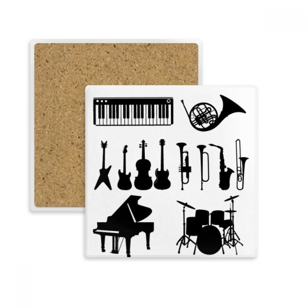 Dessous de verre saxo musique classique en pierre pour apéritif cosy