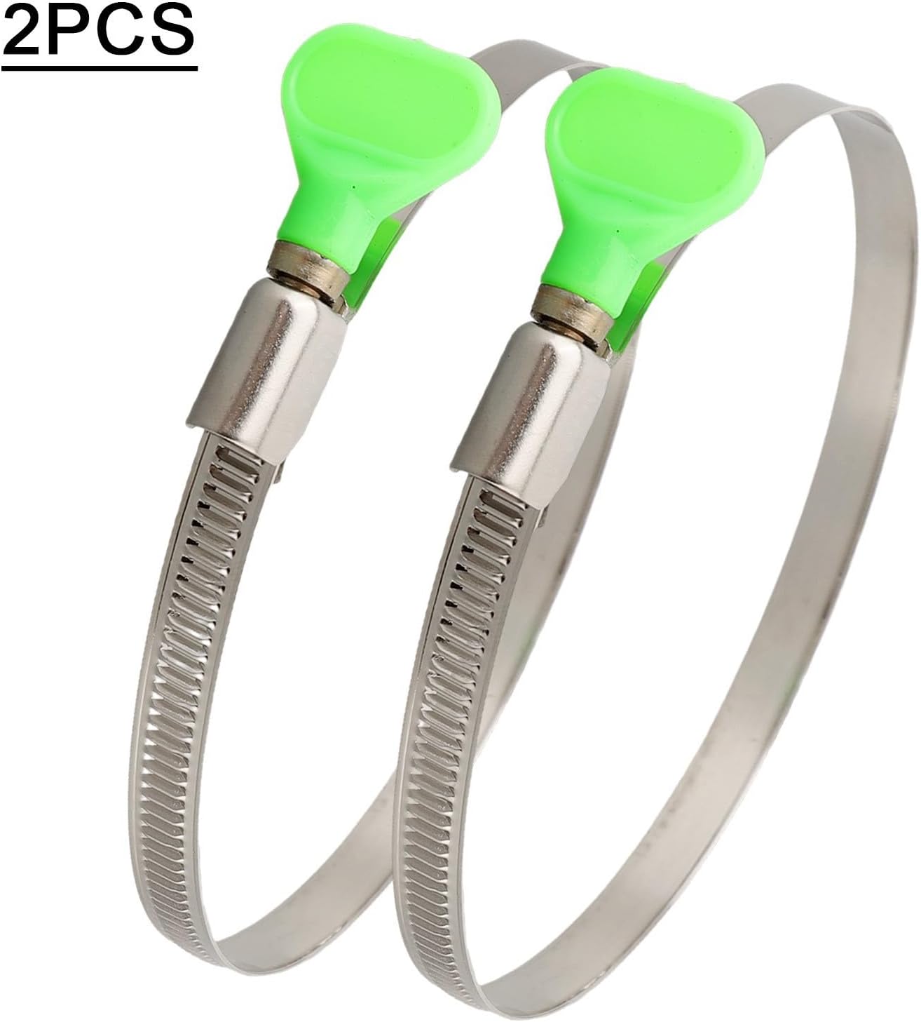 Adjustable Stainless Steel Hose Clamp with Handle - 90-110mm Industrial Pipe Clamp for Exhaust Systems, Tool- Installation, Heavy Duty for Water Pipe and Aluminum Foil Tube
