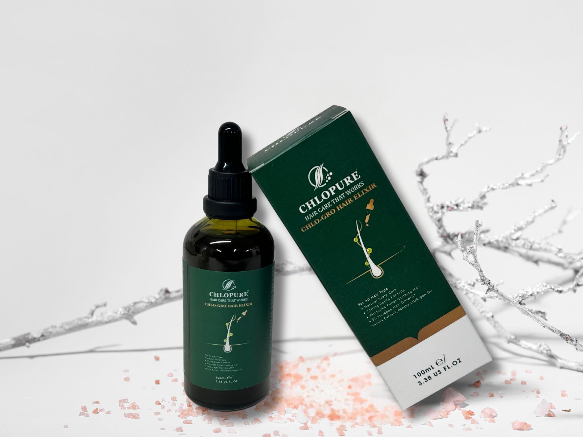 CHLO-GRO Hair Elixir, Hair Growth Serum, Promotes Thicker, Fuller Growth, Natural Scalp Serum for Men & Women with Argan Oil - Image 2