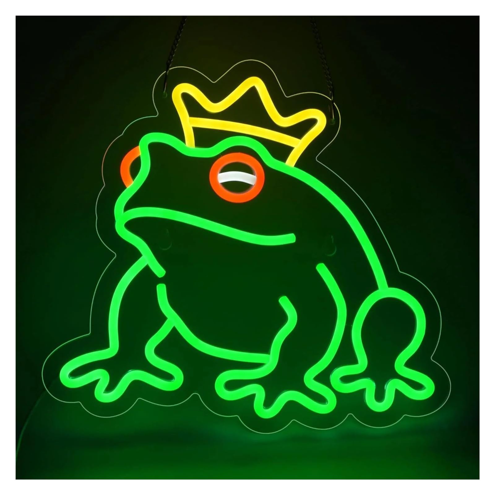 LEMST Sign Lamp Frog Neon, Suitable for Home Bedroom Decoration and Lighting 32x35cm