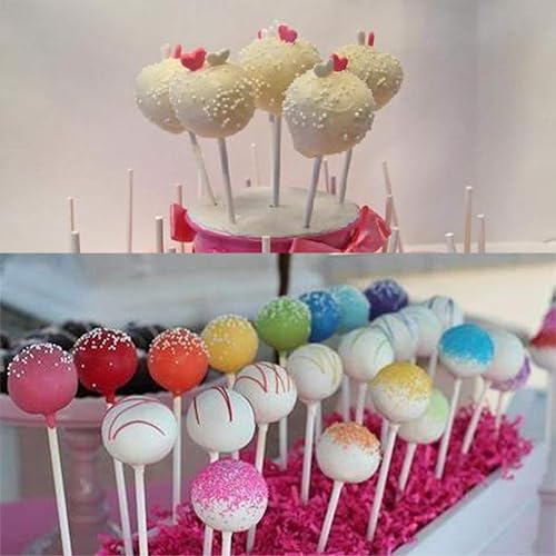 Miniatura 7 de Palitos de piruleta (6 pulgadas), juego de envoltorios de dulces y corbatas, 100 palitos de piruleta de papel (6 pulgadas), 200 bolsas para paletas
