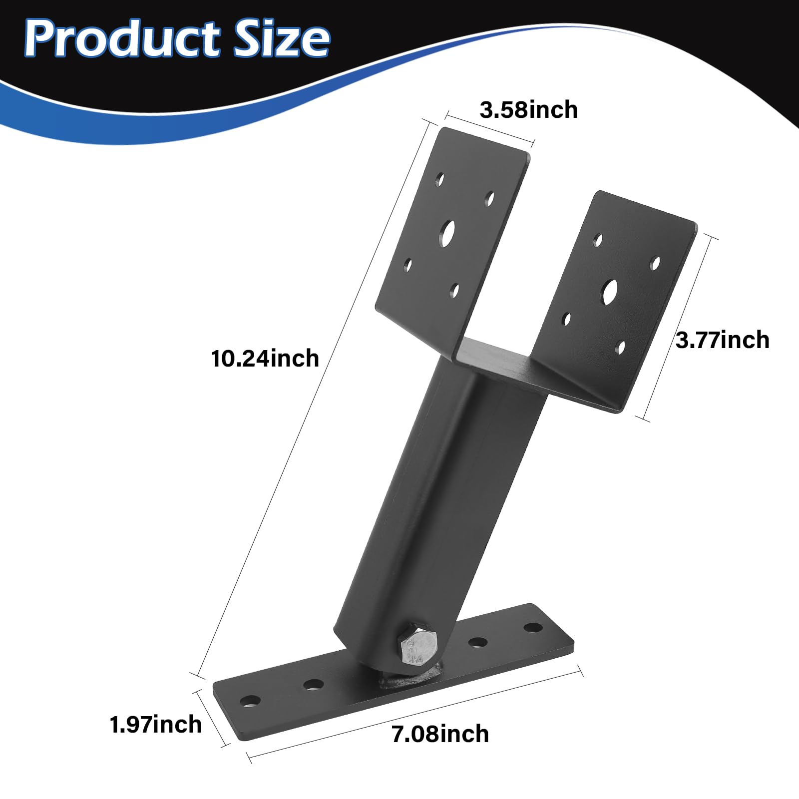Snapklik.com : 3-Pack Heavy Duty Pergola Brackets, 90 Degree Adjustable ...