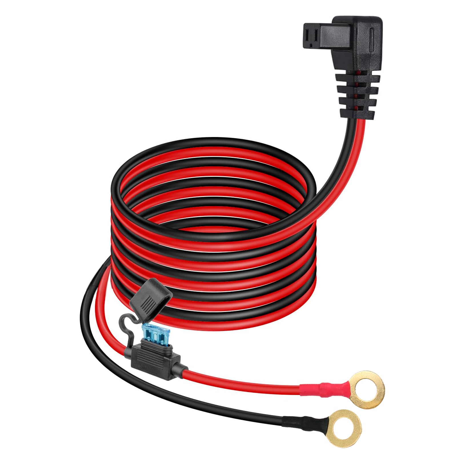 Photo 1 of 12V DC Power Cord Cable for Car Fridge, Compatible with Alpicool, COSTWAY, ARB, ICECO, Setpower, Aspenora, JoyTutus Portable Refrigerator, 14AWG O Ring Terminal Cooler Power Cable (10FT)