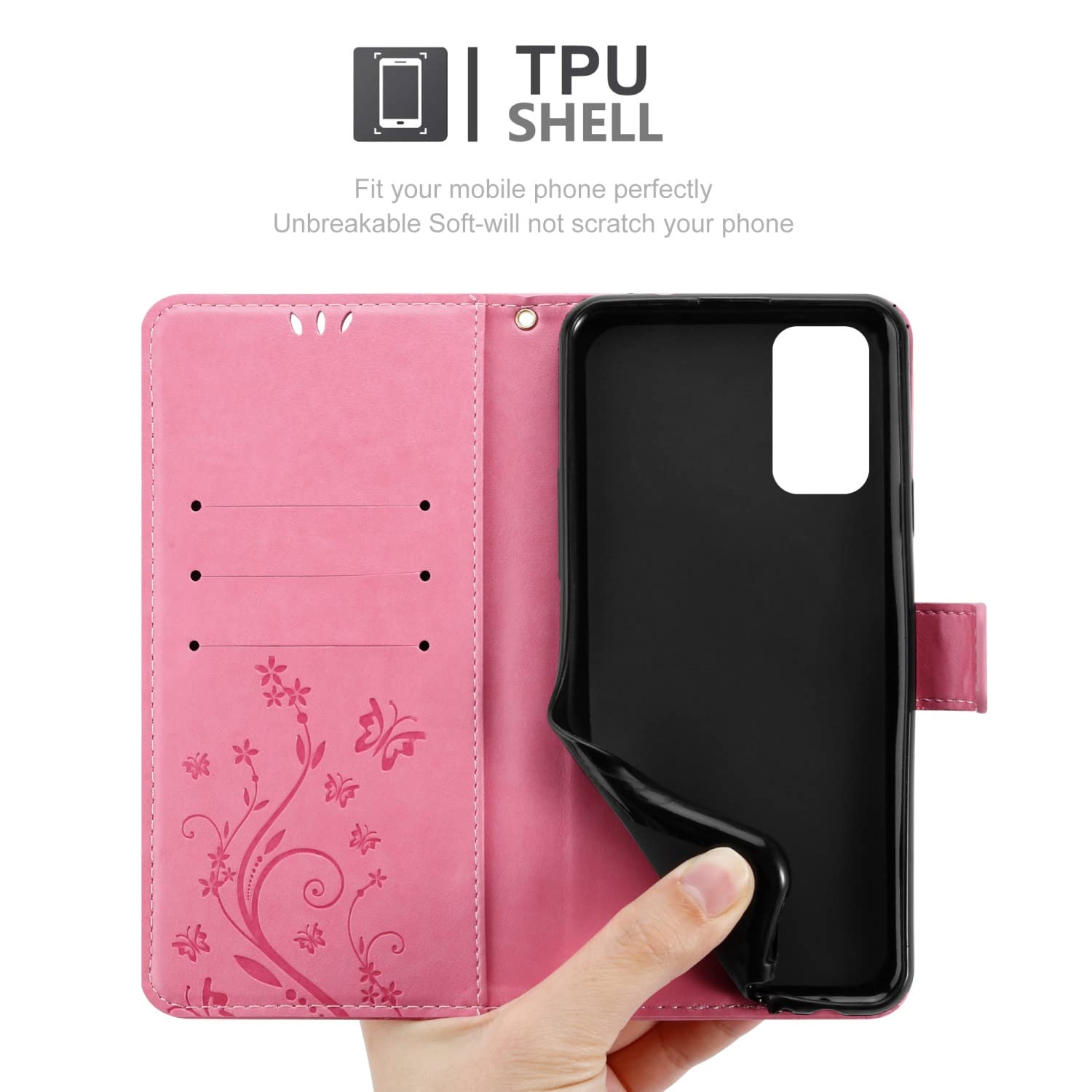 Cadorabo Custodia Libro Portafoglio Per Xiaomi RedMi 9T / POCO M3: Colore Rosso Mela, Con Slot Carte, Stand E Chiusura Magnetica - 2