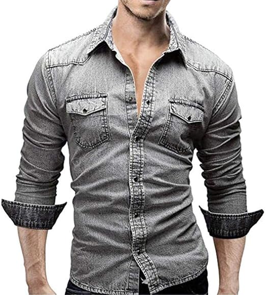 Lbert Camicie Da Uomo In Cotone E Lino, A Maniche Corte, Vestibilità Comoda, Con Bottoni - Foto 12