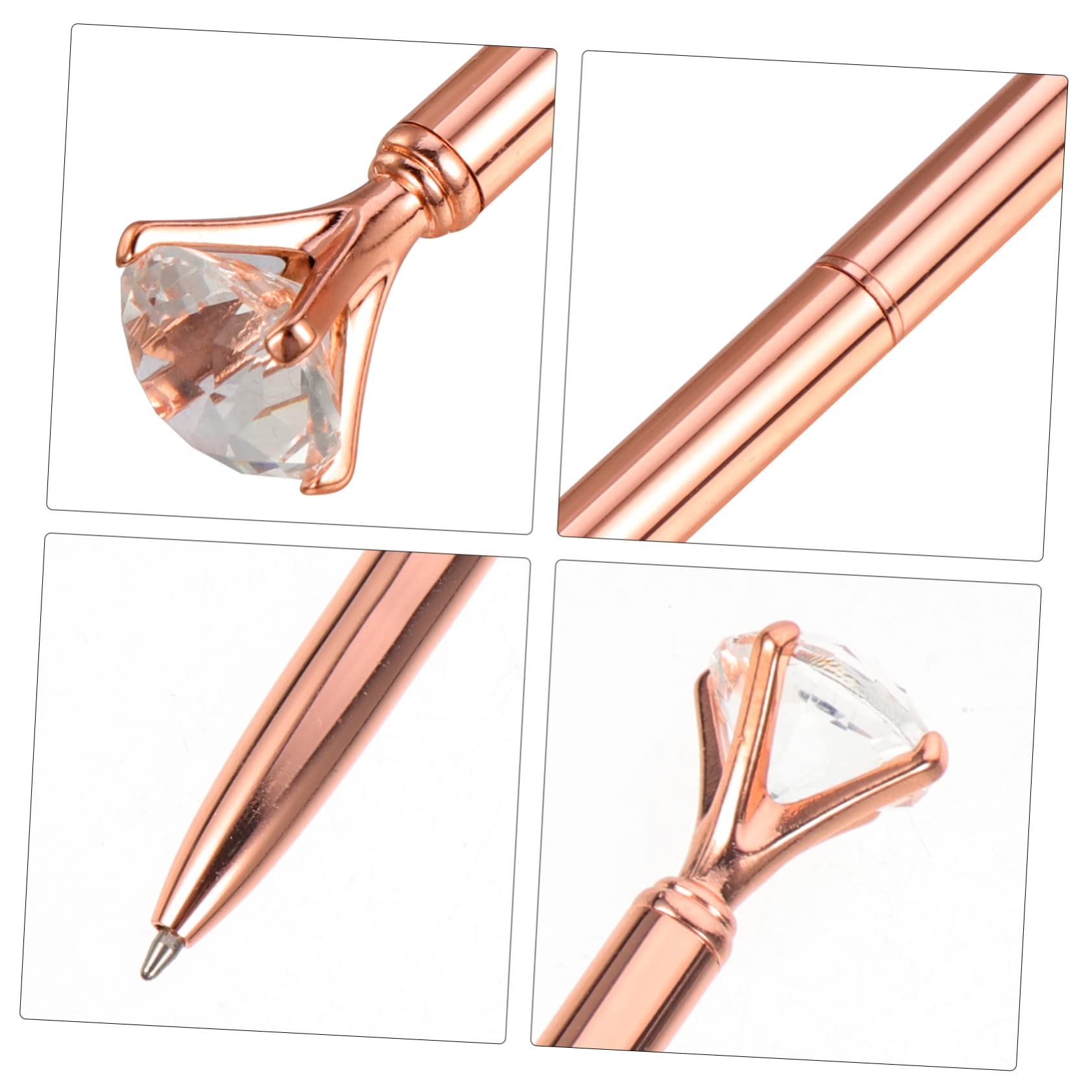 SHINEOFI 20piezas Bolígrafos De Bola Multifuncionales Cabeza De Diamante De Bolígrafo De Metálico Para Escritura Creativa y Portátil Accesorio Escolar