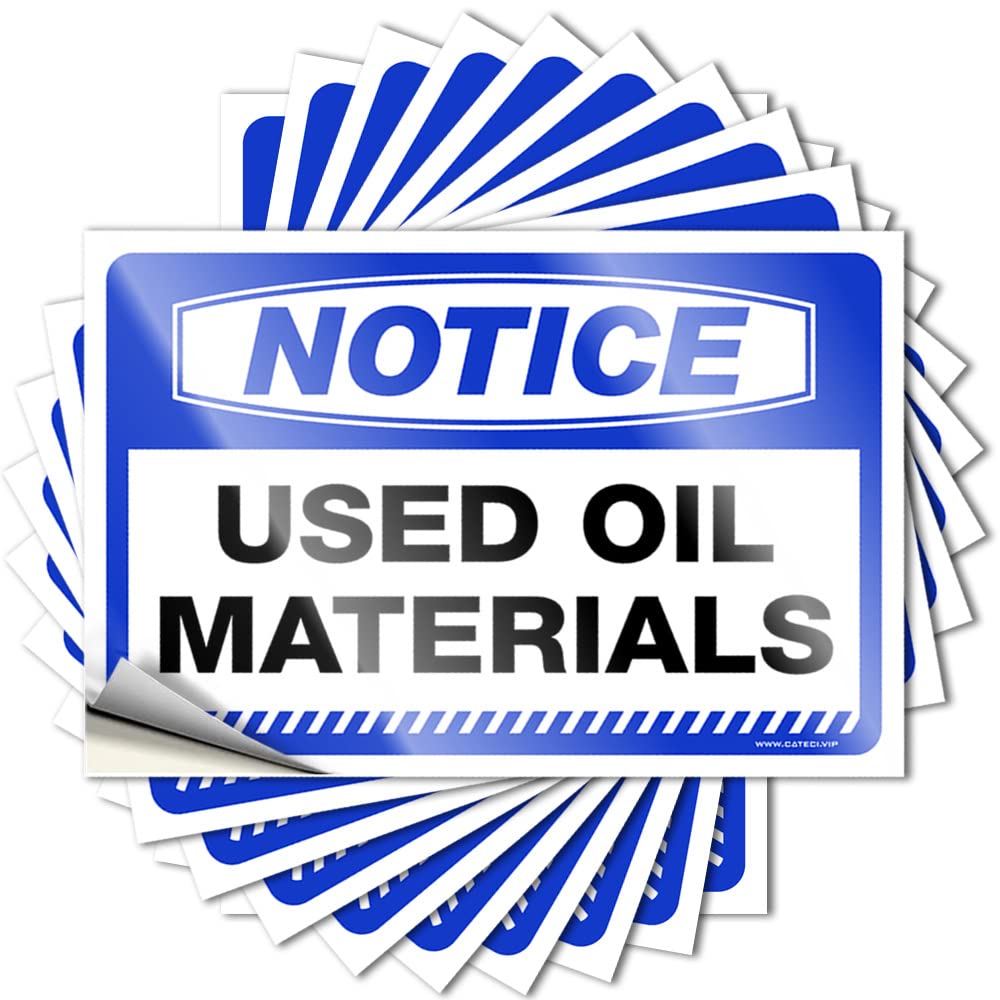 Notice Used Oil Materials Tumbler Cool - Room Stuff Tattoo Self Adhesive Sticker(8X12CM)