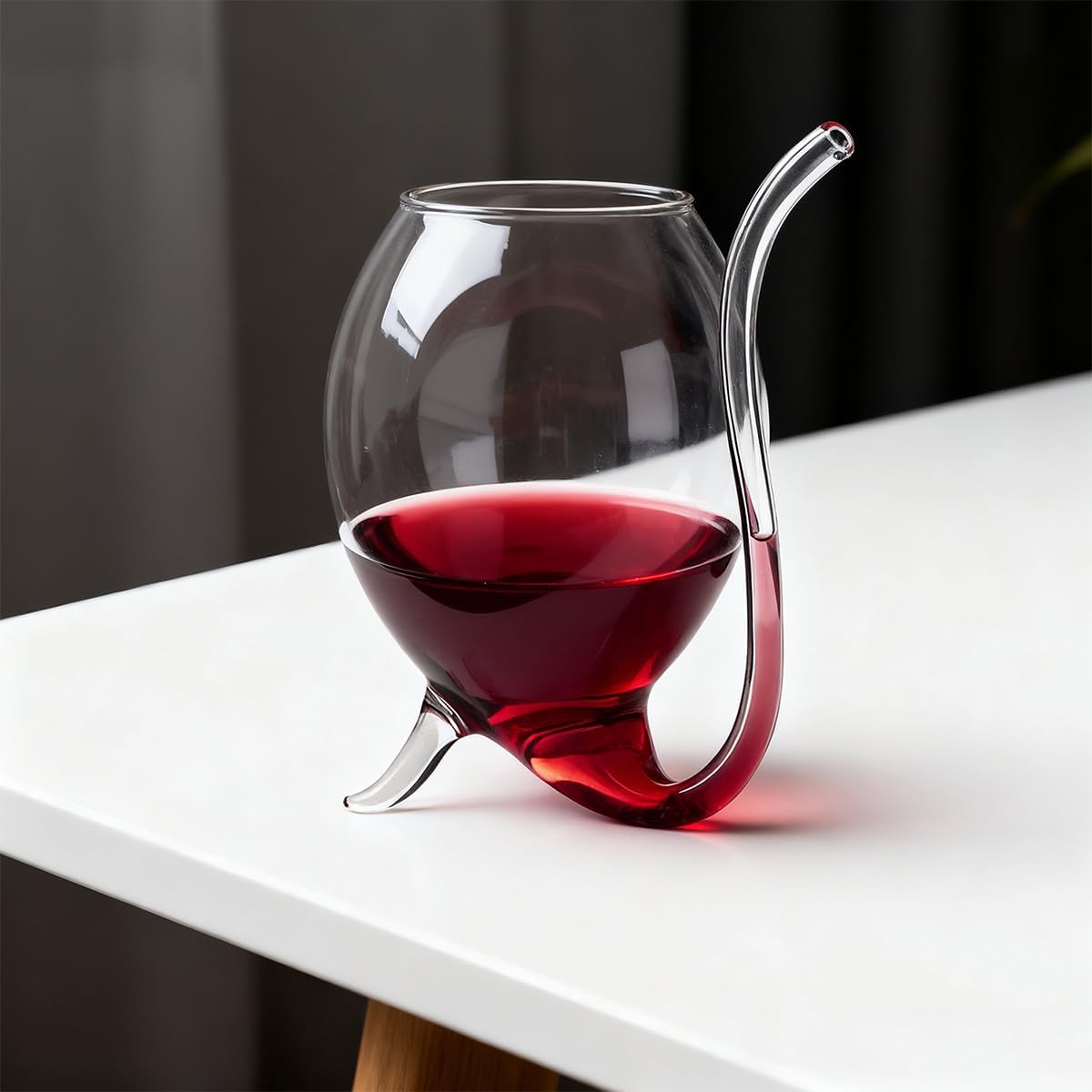 Vampire Shape Wine Glasses 10oz Straw Red Wine Glass 300ml