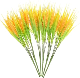Toyvian シミュレーション小麦の穂 6本セット 15.4インチ プラスチック製 秋のテーブル装飾 インテリア フェイクフラワー アレンジメント用