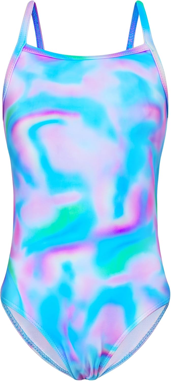 Snowheart Girls Swimsuit One-Piece Bathing Suits Multicolor Kids Sport Summer Beach Swimwear for 2-12 Years Old