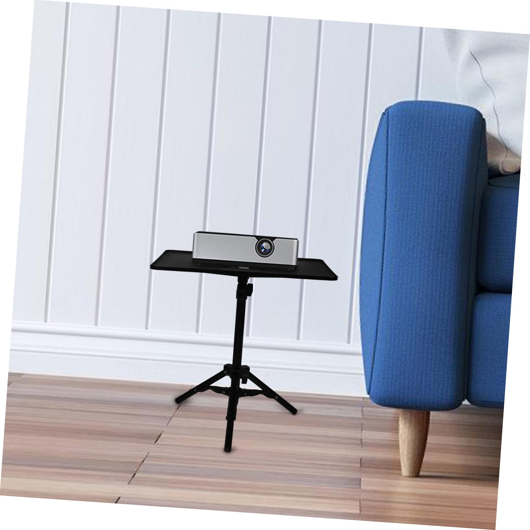 HEMOTON Supporto per Proiettore da Tavolo Regolabile, Stand Proiettore in Lega Nera, Altezza 32-60cm, Facile da Montare, per Scrivanie e Spazi Stretti